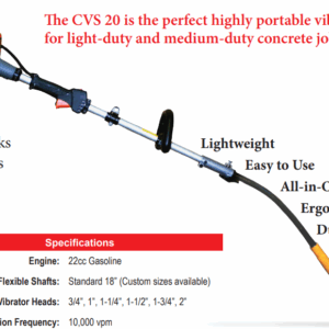 Gas Concrete Vibrator 1" - CSV20 - Northrock