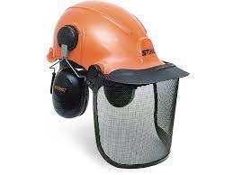 Helmet with Mesh Face Shield Head Gear